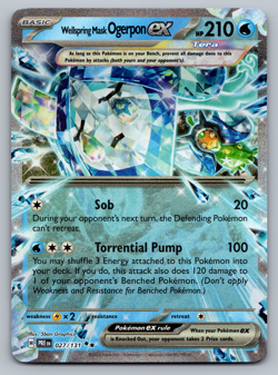 Wellspring Mask Ogerpon ex Pokemon Prismatic Evolutions 027/142 Double Rare NM - Image 1