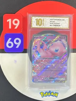 2025 Pokemon Chinese EX set RR Mew ex 151C-151/151 Grade10 - Image 1