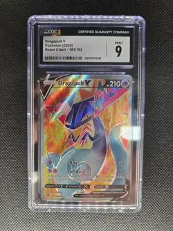 Pokemon TCG PSA 9 Dragapult V 183/192 Full Art Rebel Clash - Image 3