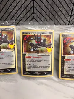 Pokemon Greninja Gold Star Promo Holo SWSH144 Celebrations SEALED NM LOT OF 4! - Image 3