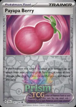 Payapa Berry 141/142 Uncommon Reverse Holo Stellar Crown Pokemon - Image 1