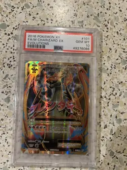 2016 POKEMON XY FA/M CHARIZARD EX EVOLUTIONS 101/108 PSA 10 GEM MINT - Image 1