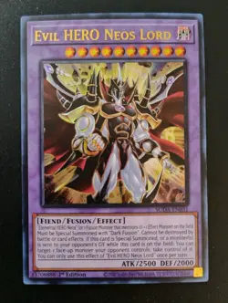 Near Mint Yugioh Evil HERO Neos Lord - SUDA-EN031 - Ultra Rare - 1st Edition - Image 1
