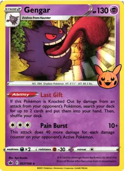Pokemon TCG Gengar Promo Trick or Trade Halloween 057/198 Holo VLP - Image 1