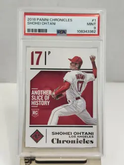 Shohei Ohtani 2018 Panini Chronicles #1 Rookie RC PSA 9 Los Angeles Angels - Image 1