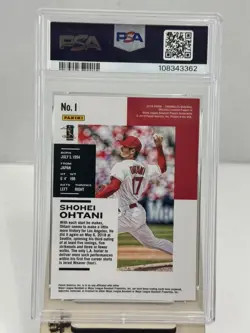 Shohei Ohtani 2018 Panini Chronicles #1 Rookie RC PSA 9 Los Angeles Angels - Image 2