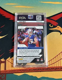 2018 Josh Allen Panini Prizm ROOKIE Green Crystals Auto /75 PSA 9 MINT🔥HUGE!🔥 - Image 2