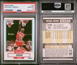 1990-91 Fleer - Michael Jordan #26 PSA 10 - Image 3