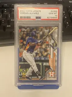 2020 Topps Update U300 Yordan Alvarez - PSA 10 Gem Mint RC Rookie Houston Astros - Image 1