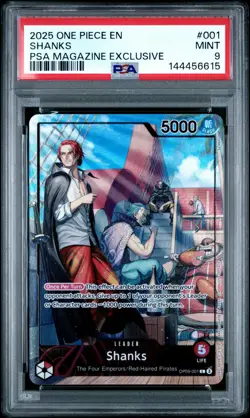 Shanks (2025 PSA Magazine Promo) OP09-001 One Piece Promotion Cards Foil - Image 1