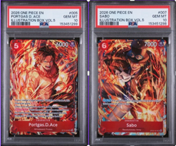 One Piece Illustration Box Vol. 5 Portgas D. Ace Sabo Sequential PSA 10 English - Image 1