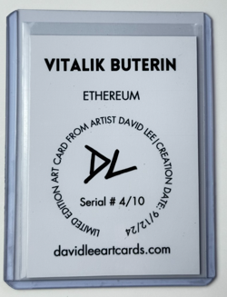 Vitalik Buterin Limited Edition Artist Signed “Ethereum” Trading Card 4/10 - Image 2