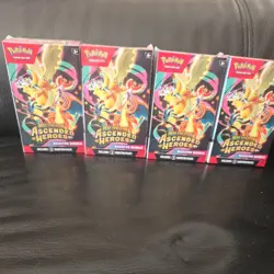 Pokemon TCG Ascended Hero’s Booster Bundle X4 Factory Sealed - Image 1