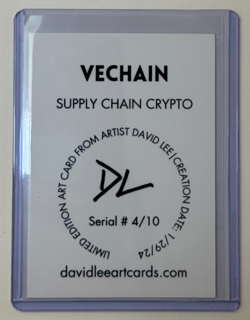 VeChain Limited Edition Artist Signed “Supply Chain Crypto” Trading Card 4/10 - Image 2