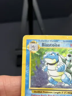 Pokemon TCG Blastoise Holo Card Base Set 2/102 Heavily Damaged - Image 2