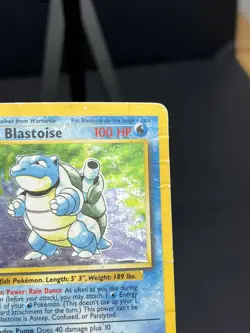 Pokemon TCG Blastoise Holo Card Base Set 2/102 Heavily Damaged - Image 3