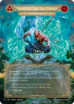 Flesh and Blood TCG Sacred Art: Jade Tiger Domain (Marvel) Cold Foil NM MST - Image 1