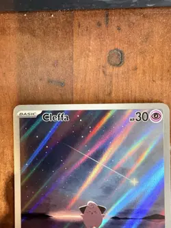 Pokemon Cleffa 202/197 Illustration Rare Full Art Holo SV03 Obsidian Flames Card - Image 4