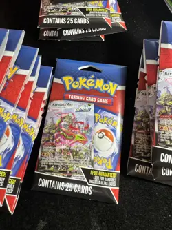 POKEMON TRADING CARD GAME 1 PACK 25 CARDS ONE FOIL GUARANTEE RANDOM INSERTS *NEW - Image 1