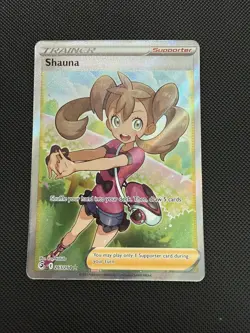 Pokemon TCG Shauna Fusion Strike Holo Card 263/264 Full Art Ultra Rare NM - Image 1