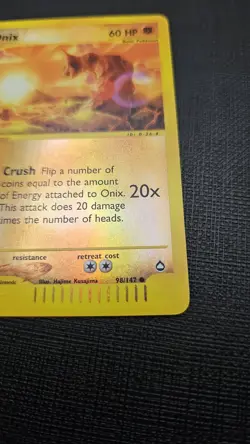 Onix 098/147 Aquapolis Reverse Holo 🔥 Pokemon Card Near Mint Free Shipping 🔥 - Image 5