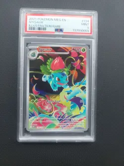 Lot Of Two 2025 POKEMON Meg En Cards Y VELTAL #88 & IVYSAUR #134 PSA Graded 9 - Image 3