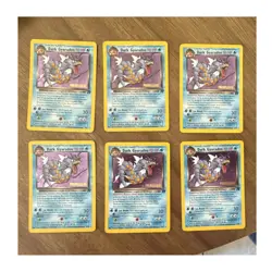 6 Pokemon TCG Dark Gyarados Prerelease Team Rocket Cards English 8/82 Lot - Image 1