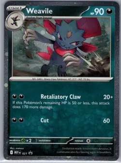 Weavile (Cosmos Holo) 021 Holo ME: Mega Evolution Promo - Pokemon Card - NM - Image 1