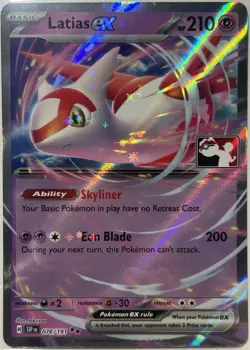 (STAMPED) Latias ex 076/191 Prize Pack Series Cards Holo Play! Pokemon - NM - Image 1