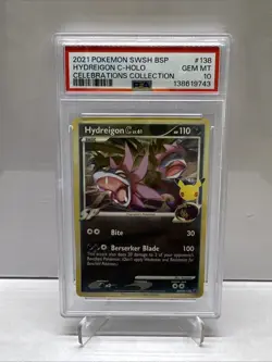 PSA 10 - 2021 Celebrations Hydreigon C lv.61 SWSH138 Promo Cards Holo - Image 1