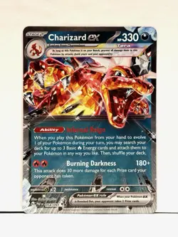 Charizard ex 054/091 Double Rare Paldean Fates Pokemon Card TCG NM - Image 1