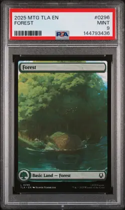 2025 MTG AVATAR: THE LAST AIRBENDER #0296 FOREST PSA 9 - Image 1