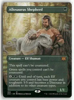 Allosaurus Shepherd (Borderless) 365 Double Masters 2022 Magic: The Gathering LP - Image 1