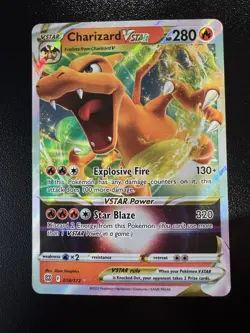 Charizard VSTAR 018/172 Brilliant Stars Ultra Rare Full Art Holo Pokemon TCG - Image 1