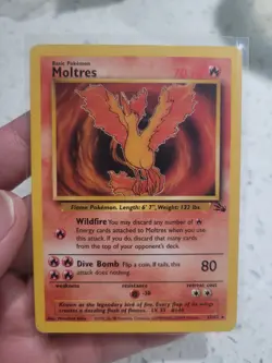 Pokemon Fossil Set Lot –Moltres LP & Articuno HP (Black Spot) WOTC Vintage Cards - Image 3