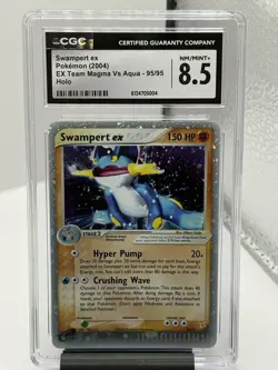 2004 Pokemon Swampert ex Holo EX Team Magma Vs Aqua 95/95 CGC 8.5 NM/Mint+ - Image 1
