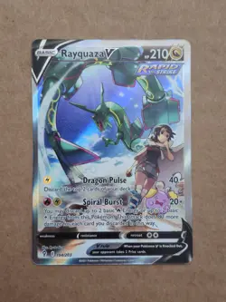 Rayquaza V (Alternate Full Art) 194/203 SWSH07: Evolving Skies Pokemon - Image 1