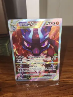 SEALED Pokemon Lucario VSTAR SWSH291 Crown Zenith Holo Black Star Promo NM - Image 1