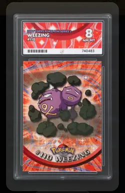 Ace Grade 8 - 2000 - Weezing - Topps Pokemon Series 2 - 110 - Image 1