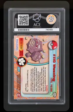 Ace Grade 8 - 2000 - Weezing - Topps Pokemon Series 2 - 110 - Image 2