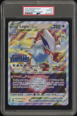 PSA 10 2022 Pokemon SWSH Silver Tempest Jumbo Oversized 139 Lugia VSTAR PoP 27 - Image 2