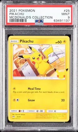 2021 POKEMON MCDONALD'S COLLECTION #25 PIKACHU PSA 9 - Image 1