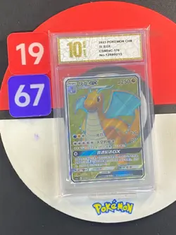 Pokemon Chinese Sun&Moon Dragonite GX CSM2aC 176 SR Grade10 - Image 1
