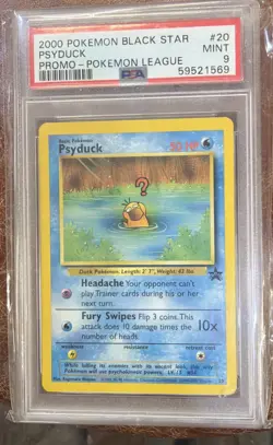 PSA 9 Pokemon PSYDUCK 2000 PRomo-League Black Star #20 Mint - Image 1