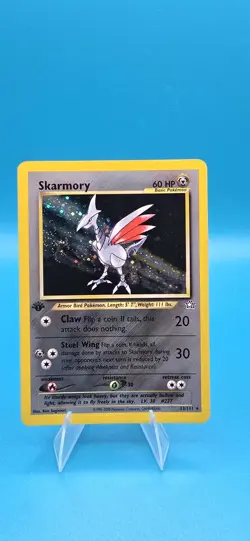 Pokemon TCG Skarmory 13/111 1st Edition Holo Rare Neo Genesis - NM - Image 1