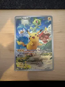 Pokemon Pikachu Promo Full Art Holo Scarlet & Violet 027 NM - Image 1