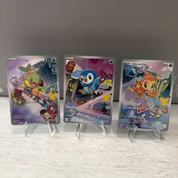 Pokemon TCG Set Of 3 First Partner Illustration Series 1 gen 4 starters - Image 1