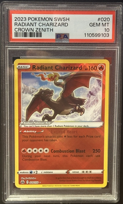 2023 Pokemon SWSH Crown Zenith #020 Radiant Charizard PSA 10 GEM MINT - Image 1