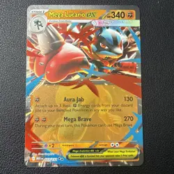 Pokemon TCG Mega Lucario EX 77/132 Mega Evolutions - Image 1