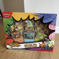 3 Pokemon Ascended Heroes First Partners Pin Collection Kit Chikorita Tepig Toto - Image 1